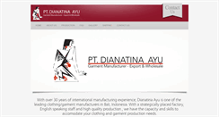 Desktop Screenshot of dianatinaayugarment.com